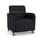 Lesro Siena Lounge Reception Guest Chair W/ Swivel Tablet, 27 in W 29.5 in L 32.5 in H SN1101 - alternate 1